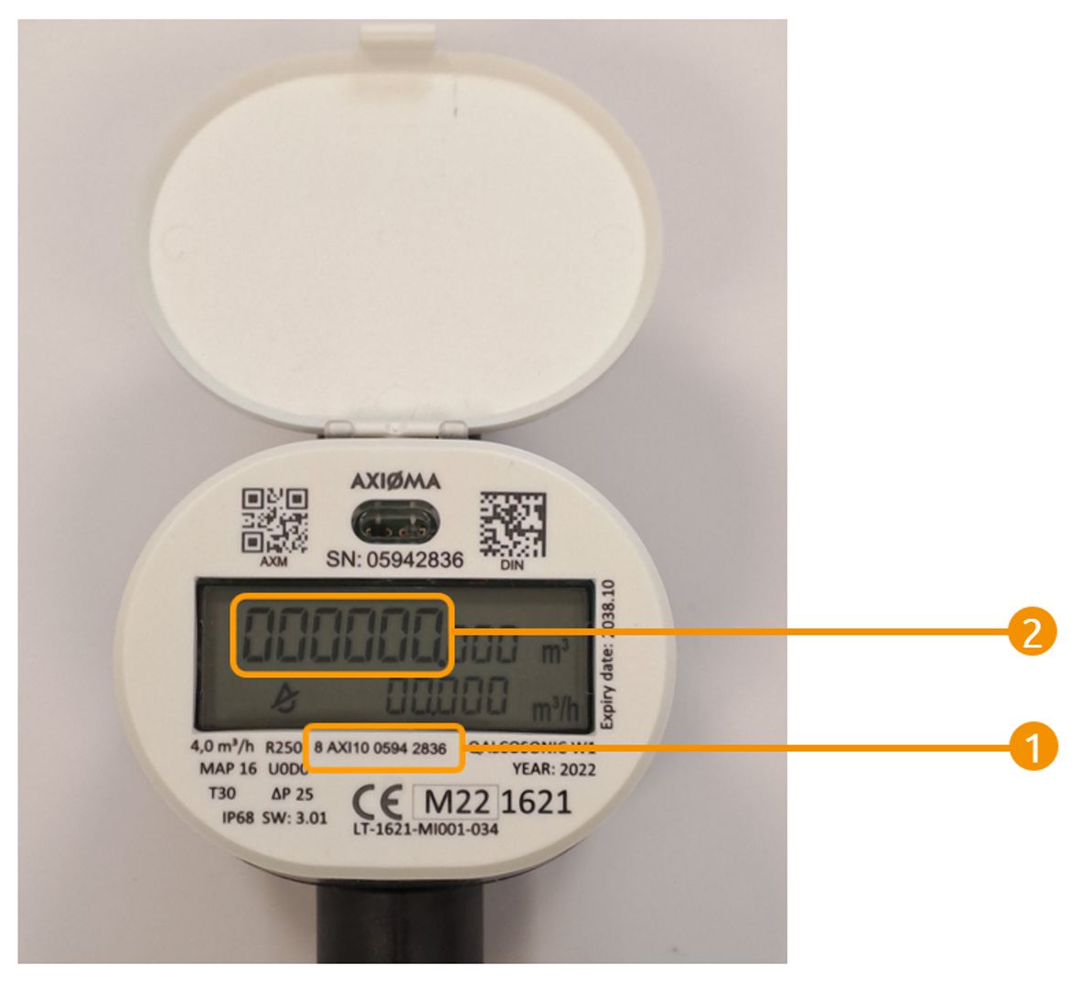 Abbildung der digitalen Wasser Ablesung