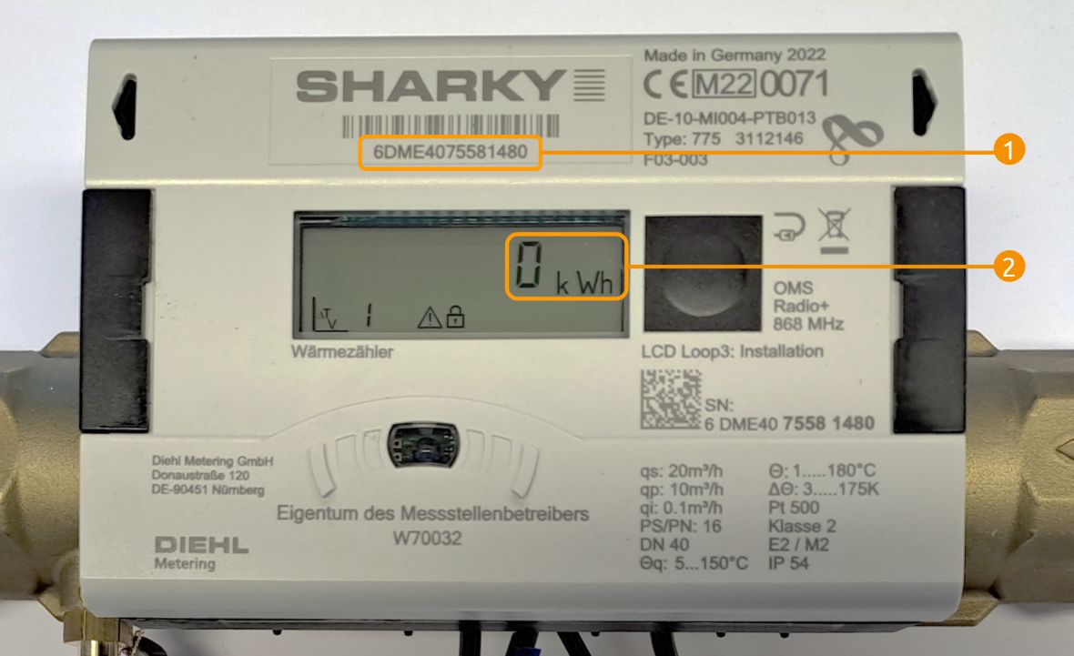 Abbildung einer Sharky Ablesung